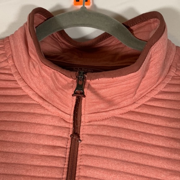 L.L Bean Pink Ribbed Zip-Up Sweater Vest - Picture 10 of 12